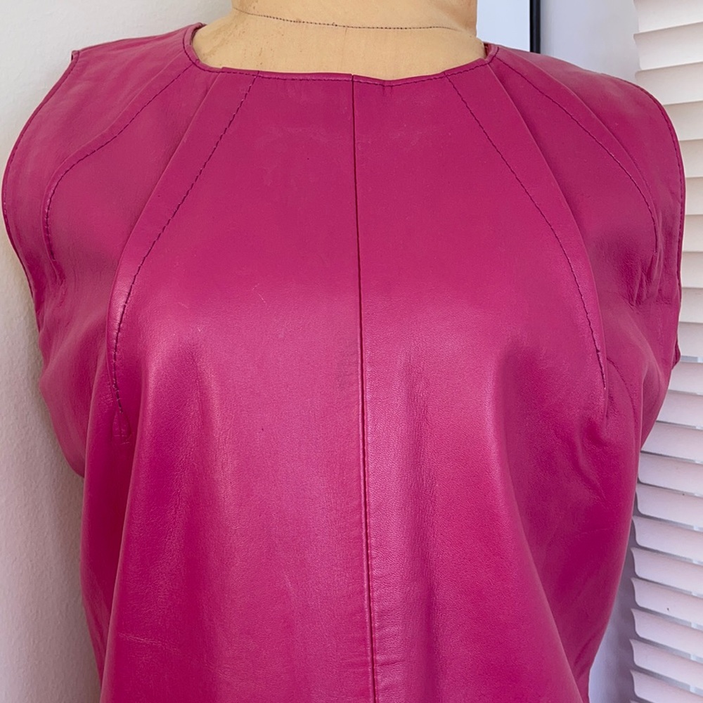 NEW Custom Pink Leather Dress by Leathercult - Picture 2 of 15